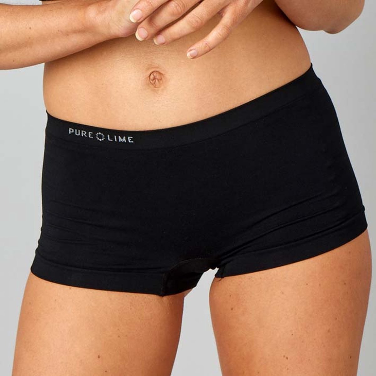 Pure Lime - sportonderbroek - dames - Hipster - naadloos - Hardlopen - Zwart - maat XS/S