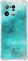 Telefoon Hoesje Xiaomi 13 Pro Case Anti-shock met transparante rand Painting Blue