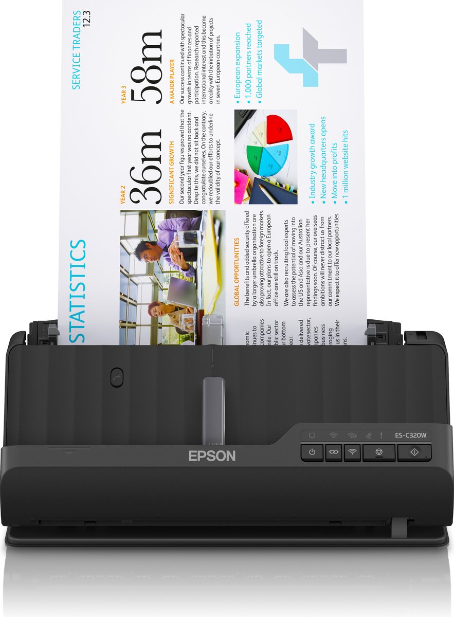 Epson ES-C320W - Compacte A4-documentscanner - Met Wi-Fi