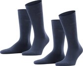 Esprit Basic Uni 2-Pack eenkleurig katoen multipack sokken heren blauw - maat 43-46