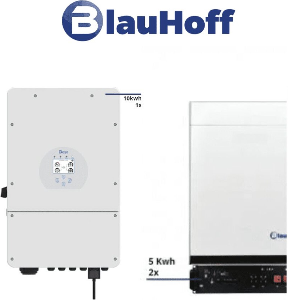 Blauhoff set | 10kWh omvormer + 10kWh zonnepaneel batterij