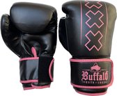 Buffalo Outrage bokshandschoenen zwart met roze 14oz