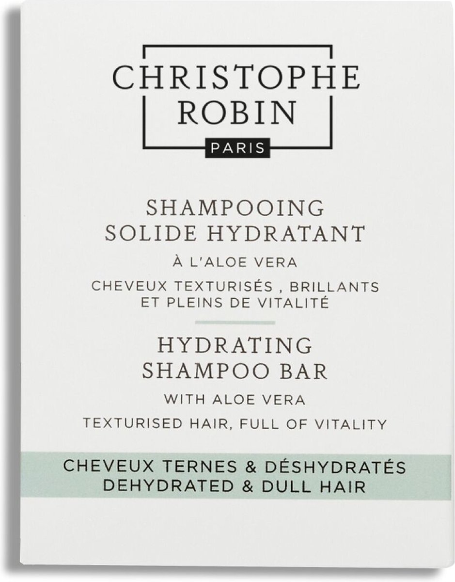Christophe Robin Hydrating Shampoo Bar With Aloe Vera 100gr - Normale shampoo vrouwen - Voor Alle haartypes - 100 gr