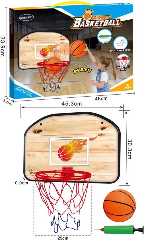 Basketbal Bord - Basketbalring - Basketbal Set - Speelgoed Kinderen - Shagam
