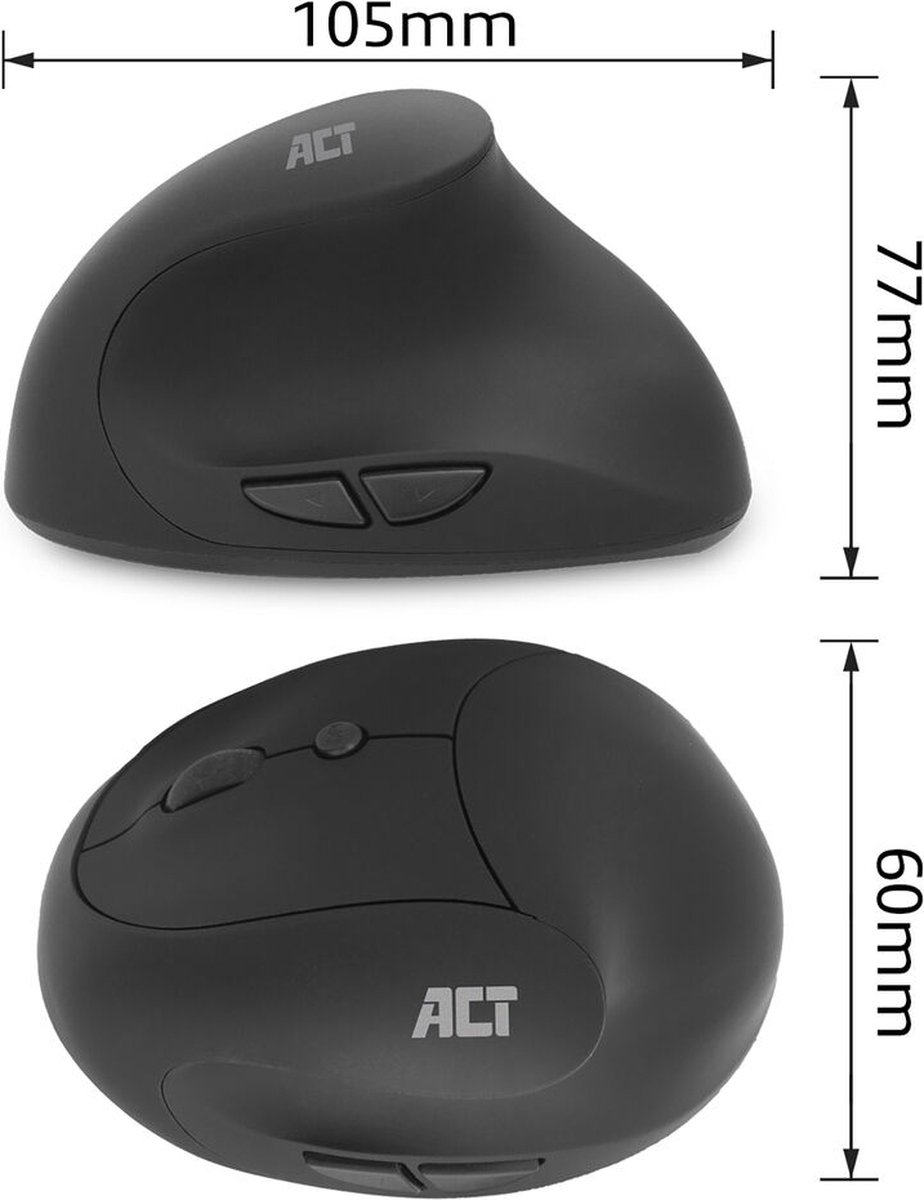 ACT Connectivity Draadloze Ergonomische Muis thumbnail 3