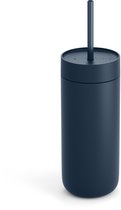 Drinkfles - FELLOW - Drinkfles met rietje - Waterfles - BPA Vrij - Carter Cold Mug - Stone Blauw - 475ml