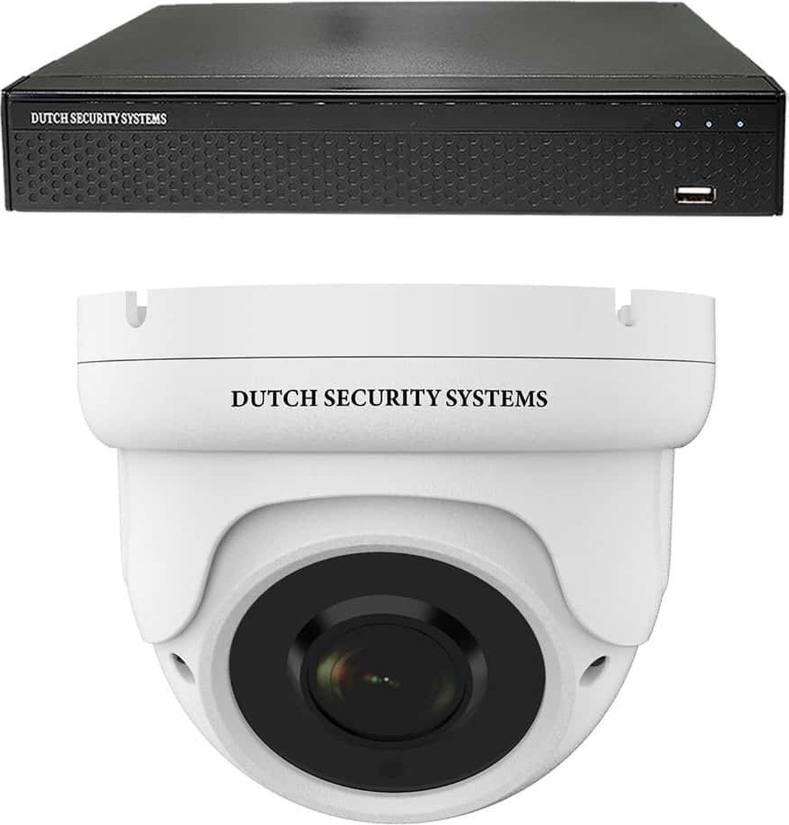 Camerabeveiliging 2K QHD - Sony 5MP - Set 1x Dome - Wit - Buiten & Binnen - Met Nachtzicht - Incl. Recorder & App