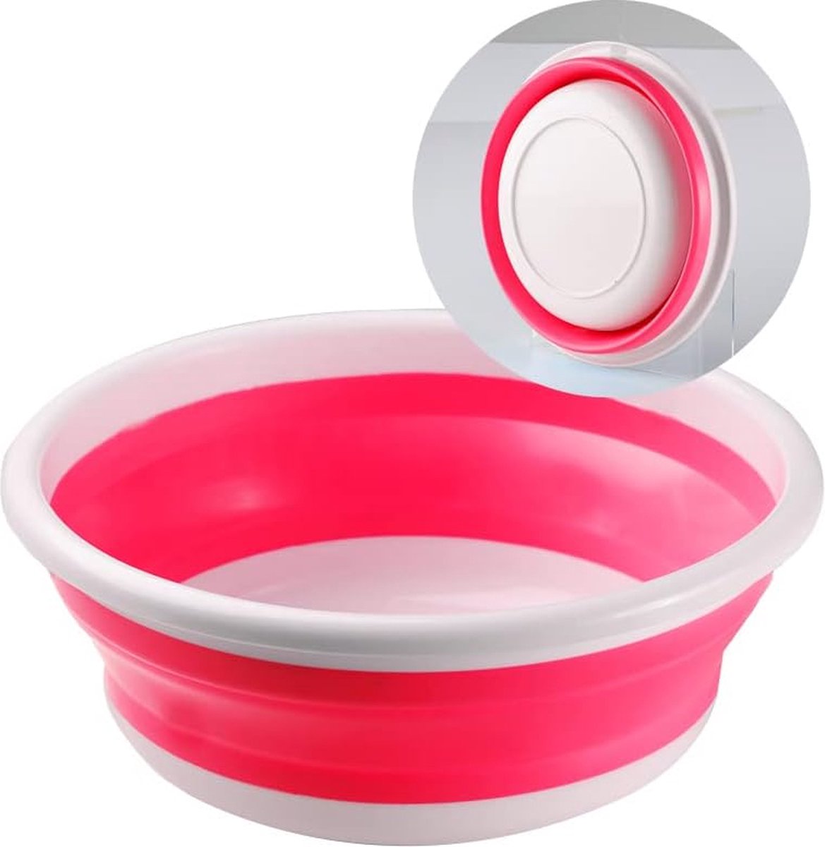 Juliyeh Lavabo pliable rond multifonction pliable rond en silicone pour les  voyages en plein air, le camping, la randonnée