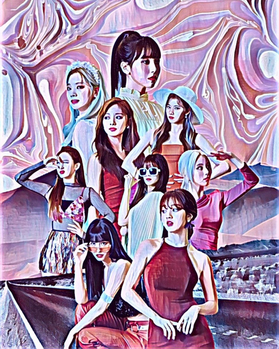 Passion For Art K-POP TWICE 1 - Poster - 40 x 60 cm roze