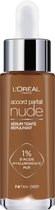 L'Oréal Paris Accord Parfait Nude Volumegevend Getint Serum Foundation met hyaluronzuur - 7-8 Tan Deep - 30ml - Vegan