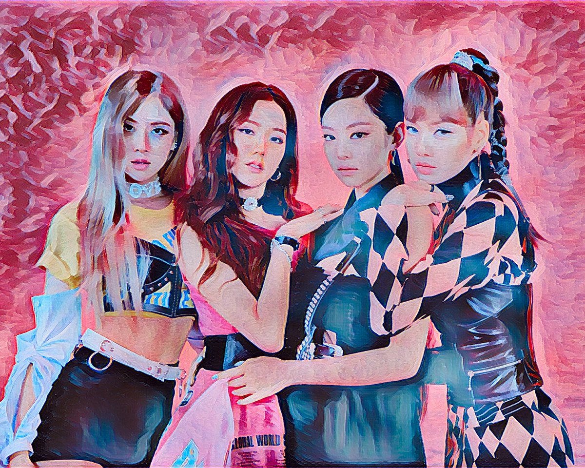 Passion For Art K-POP BLACKPINK 3 - Poster - 50 x 70 cm roze