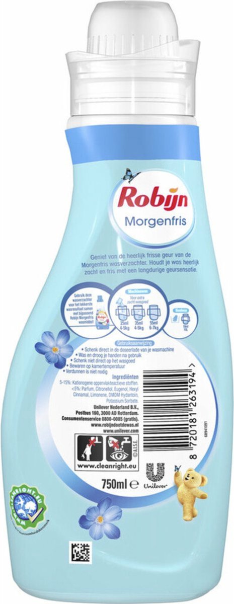 Robijn Morgenfris Wasverzachter - 8 x 30 wasbeurten - Voordeelverpakking |  bol.com