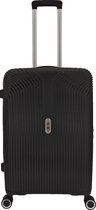 SB Travelbags Bagage koffer 65cm 4 dubbele wielen trolley - Zwart - TSA slot
