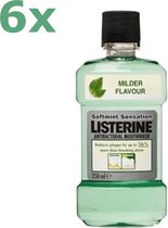 Listerine - Softmint Sensation - Mondwater - Munt - 6x 250ml - Voordeelverpakking