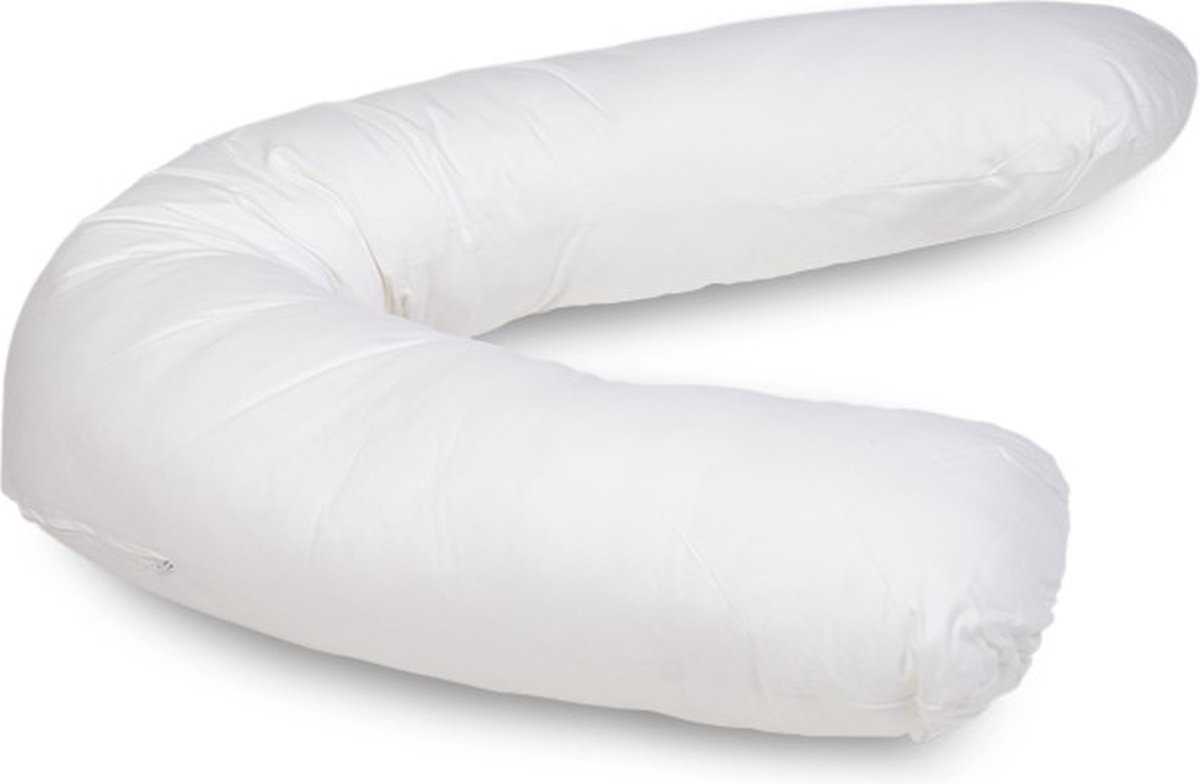 Bol.com Prénatal Basis Voedingskussen - Zwangerschapskussen inclusief afneembare hoes - 170 x 34 cm - Wit aanbieding