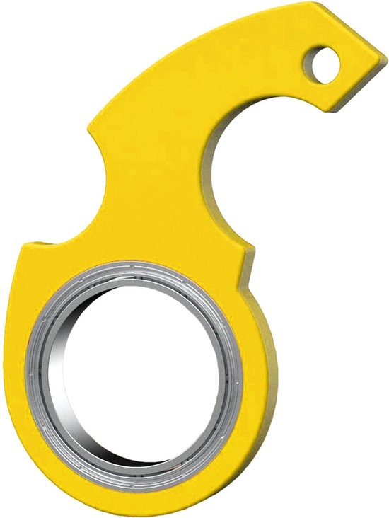 Cazy Spinner Sleutelhanger Fidget Ring - Ninja Spinner - Sleutelhanger - Keychain Fidget Toy - Anti-angst - Geel