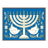 Hanukkah Menorah Embellished Notecards