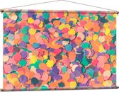 Textielposter - Confetti - Gekleurd - Vormen - Vrolijk - 120x80 cm Foto op Textiel
