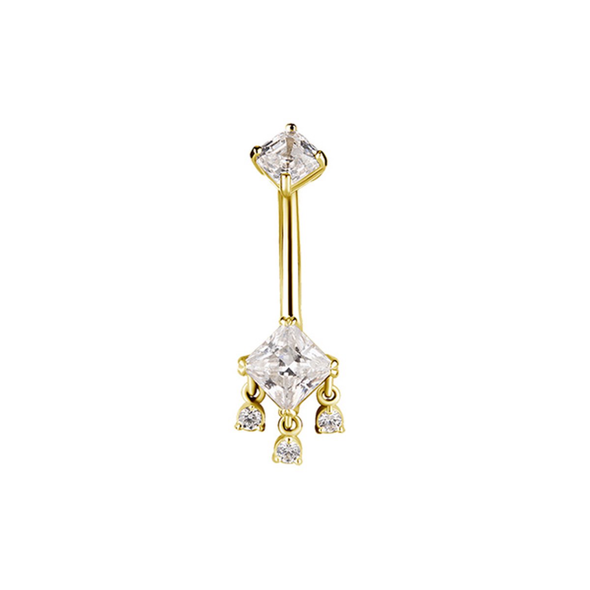Een Paar Oorbellen Van 18 Karaats Geel Goud En Zilver Bezet Met Diamanten Oude Slijp Met Een Gezamenlijk Gewicht Van 150 Ct