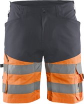 Blaklader Short met stretch High Vis 1541-1811 - Medium Grijs/ High Vis Oranje - C60