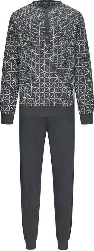 Pastunette for Men - Heren Pyjama set Fabian - Grijs - Katoen - Maat M