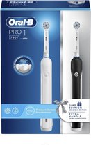 Oral-B Pro 1 790 Sensitive Elektrische tandenborstels - 2 stuks - zwart wit