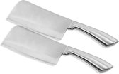 Couteau à hacher 2 pièces multifonctionnel en acier inoxydable Couteau de 31cm poids de 268 grammes : La puissance de coupe ultime pour hacher, cuisiner et viande