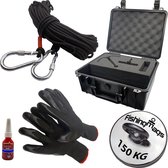 FishingMags - Magneetvissen - Vismagneet - Luxe koffer - 150 KG - 20m Touw - Schroefborgmiddel - Handschoenen - Karabijnhaak