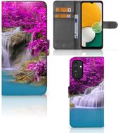 Wallet Bookcase Geschikt voor Samsung Galaxy A14 4G Telefoonhoesje Waterval