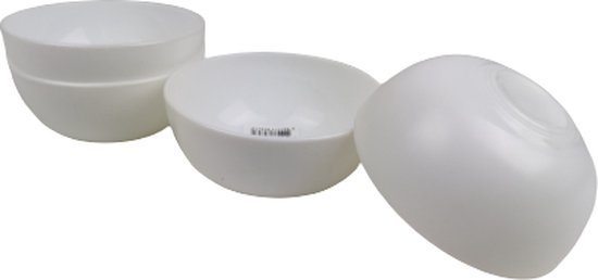 Saladier THE MANSION - Wit - Céramique - 12 cm - Set de 4 - Salade - Plat - Saladier