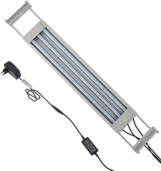 paddestoel procedure Nauwgezet vidaXL Aquarium LED-lamp 50-60 cm aluminium IP67 | bol.com