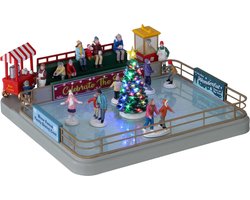 Lemax - OUTDOOR SKATING RINK, WITH 4.5V ADAPTOR - Kersthuisjes & Kerstdorpen