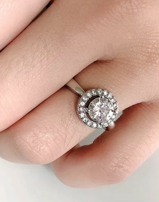 W Jewels ring zilver925plated 18k/dames ring met zirkonia/hoogste kwaliteit/ sieraden... | bol.com