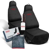 Protecteur de siège pour sièges de voiture - protecteur d'atelier - matériau Oxford anti-salissure antidérapant et imperméable - ajustement idéal - noir (2 pièces)