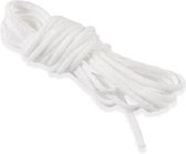 elastiek speciaal voor mondkapjes - wit rond zacht - 3 mm dik - 5 meter elastisch koord
