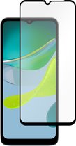 Cazy Full Cover Glass Screen Protector geschikt voor Motorola Moto E13 4G - Zwart