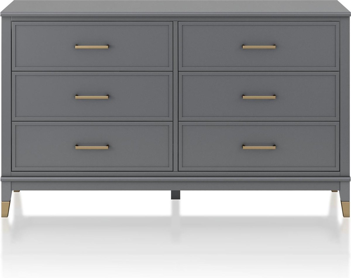 Westerleigh-Dressoir - 6-laden - Grafietgrijs