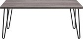 Table basse rectangulaire en panneaux de particules mélaminés chêne gris