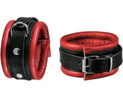 Enkelboeien 5 cm breed - zwart/rood