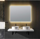 LOMAZOO Badkamerspiegel Bryce 80 x 60 cm - Douche Spiegel - Badkamer Spiegel met LED Verlichting en Anti-Condens