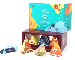 English Tea Shop - Theegeschenk - Biologisch - Welness Tea Selection - Thee cadeau - Thee geschenkset - Cadeaupakket - 12 piramidezakjes