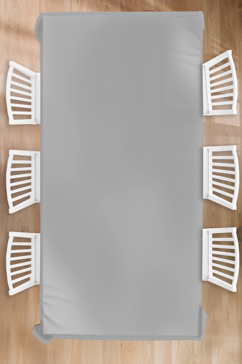 Tafelkleed - Tafellaken - 150x300 cm - Grijs - Effen print - Binnen en Buiten