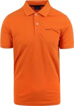 Gant - Polo Piqué Rugger Oranje - Regular-fit - Heren Poloshirt Maat L
