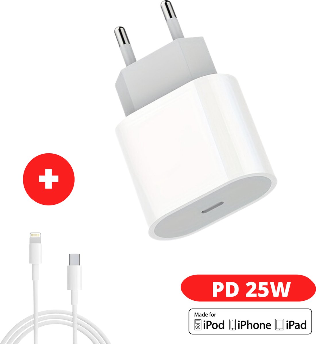 Original Pour Apple IPHONE 12 Mini Usb-C Chargeur 20W Usb-C + 1m Foudre  Câble