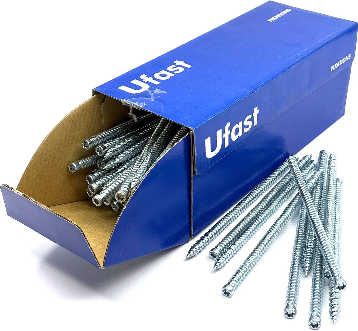 UFAST kozijnschroef Ø 7.5 x 112 mm - Cilinderkop - Verzinkt - Torx - 100 stuks