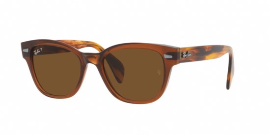 Ray-Ban RB0880S Transparent Brown/ Brown Polarized Maat: Medium (52) - Zonnebril - - RB0880S 664057
