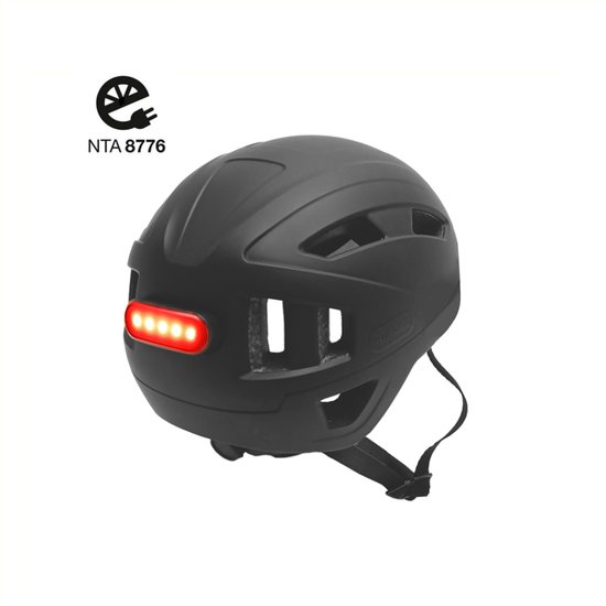 Falkx Snorscooter / Speed pedelec helm - Maat M ( 55-58CM) - Mat Zwart - Unisex - NTA 8776 Goedgekeurd - Geschikt Voor Helmplicht — afbeelding 2