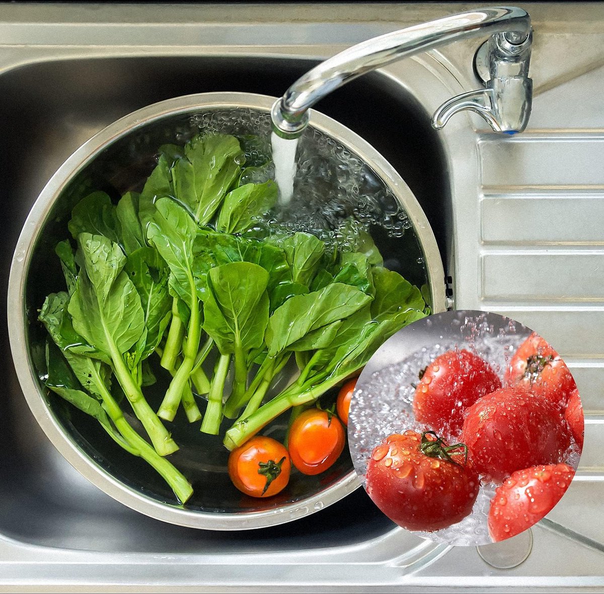 Set Passoire + Bol Inox 26cm - 2 En 1 Pour égoutter Pâtes, Riz, Salade - Lavable Au Lave-vaisselle - Pratique Et Empilable