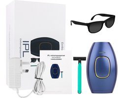 PREMIUM IPL ontharingsapparaat - Laser ontharing - Laser en lichtontharing - Inclusief NL & FR handleiding - Pruisisch blauw