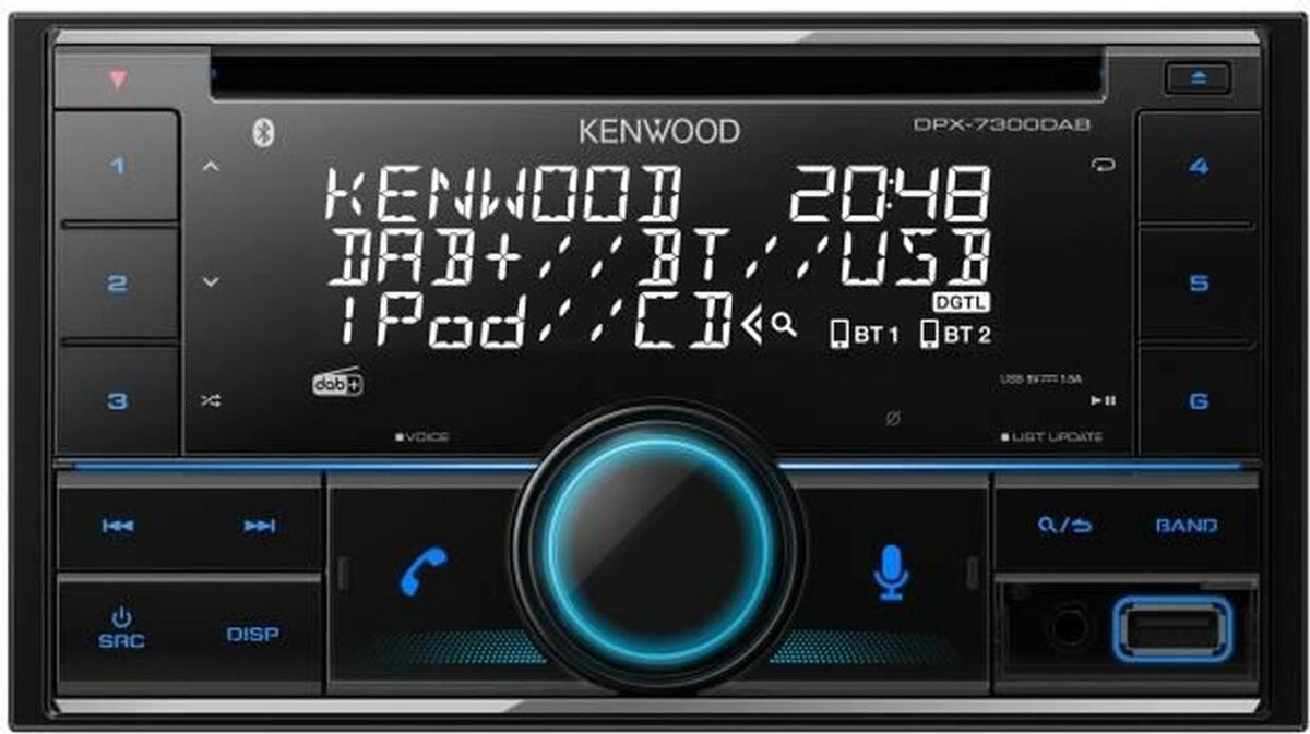 Kenwood DP-X7300DAB 2DIN Autoradio - Multicolor